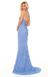 4 of 4 Rachel Allan 70195 Dress Periwinkle