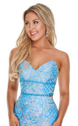 6 of 8 Nicole Bakti 7020 Dress Turquoise