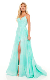 1 of 6 Rachel Allan 70200 Dress Aqua-Mint