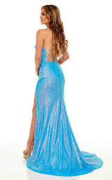 6 of 6 Rachel Allan 70203 Dress Ocean-Blue