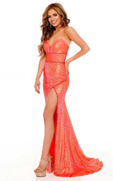 1 of 6 Rachel Allan 70203 Dress Coral