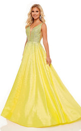 1 of 8 Rachel Allan 70212 Dress Yellow