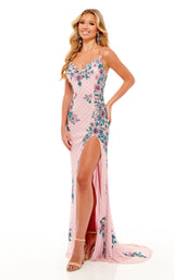 2 of 4 Rachel Allan 70217 Dress Pink-Multi