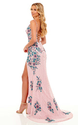 4 of 4 Rachel Allan 70217 Dress Pink-Multi