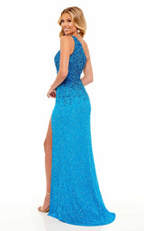 4 of 4 Rachel Allan 70222 Dress Ocean-Blue-Ombre