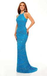 2 of 4 Rachel Allan 70226 Dress Ocean-Blue