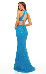 4 of 4 Rachel Allan 70226 Dress Ocean-Blue