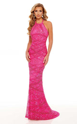 1 of 4 Rachel Allan 70226 Dress Hot-Pink