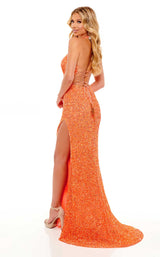 5 of 6 Rachel Allan 70228 Dress Tangerine