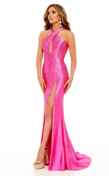 2 of 4 Rachel Allan 70232 Dress Fuchsia