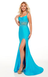 2 of 6 Rachel Allan 70237 Dress Turquoise