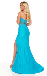 5 of 6 Rachel Allan 70237 Dress Turquoise