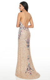 3 of 8 Rachel Allan 7024 Dress Champagne-Multi