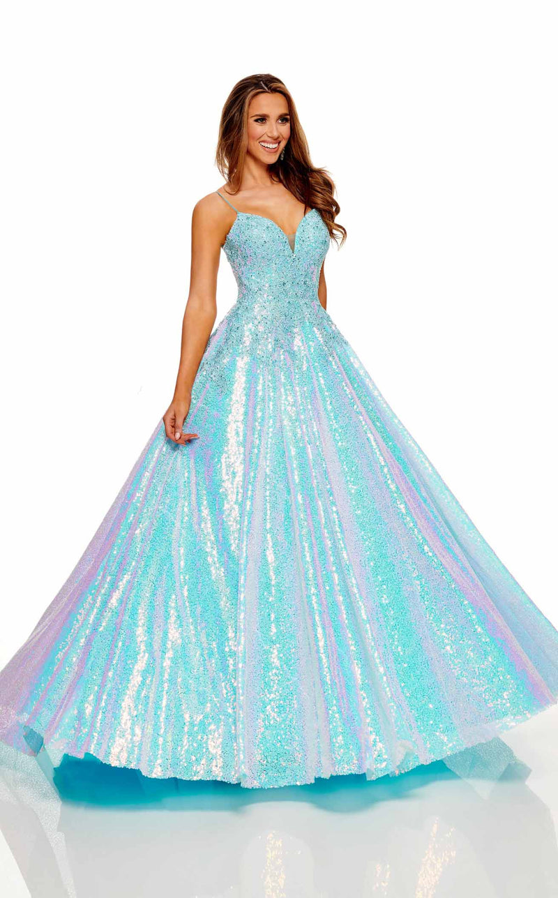 Rachel Allan 70243 Dress Powder-Blue