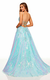 6 of 6 Rachel Allan 70243 Dress Powder-Blue