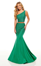 1 of 8 Rachel Allan 70255 Dress Emerald