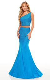 3 of 8 Rachel Allan 70255 Dress Ocean