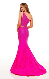 6 of 8 Rachel Allan 70255 Dress Hot-Pink