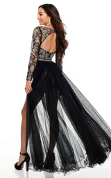 3 of 6 Rachel Allan 7026 Dress Black-Multi