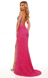 4 of 4 Rachel Allan 70262 Dress Hot-Pink