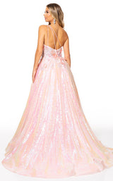 4 of 4 Rachel Allan 70267 Dress Pink-Iridescent