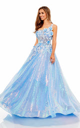 1 of 4 Rachel Allan 70267 Dress Periwinkle