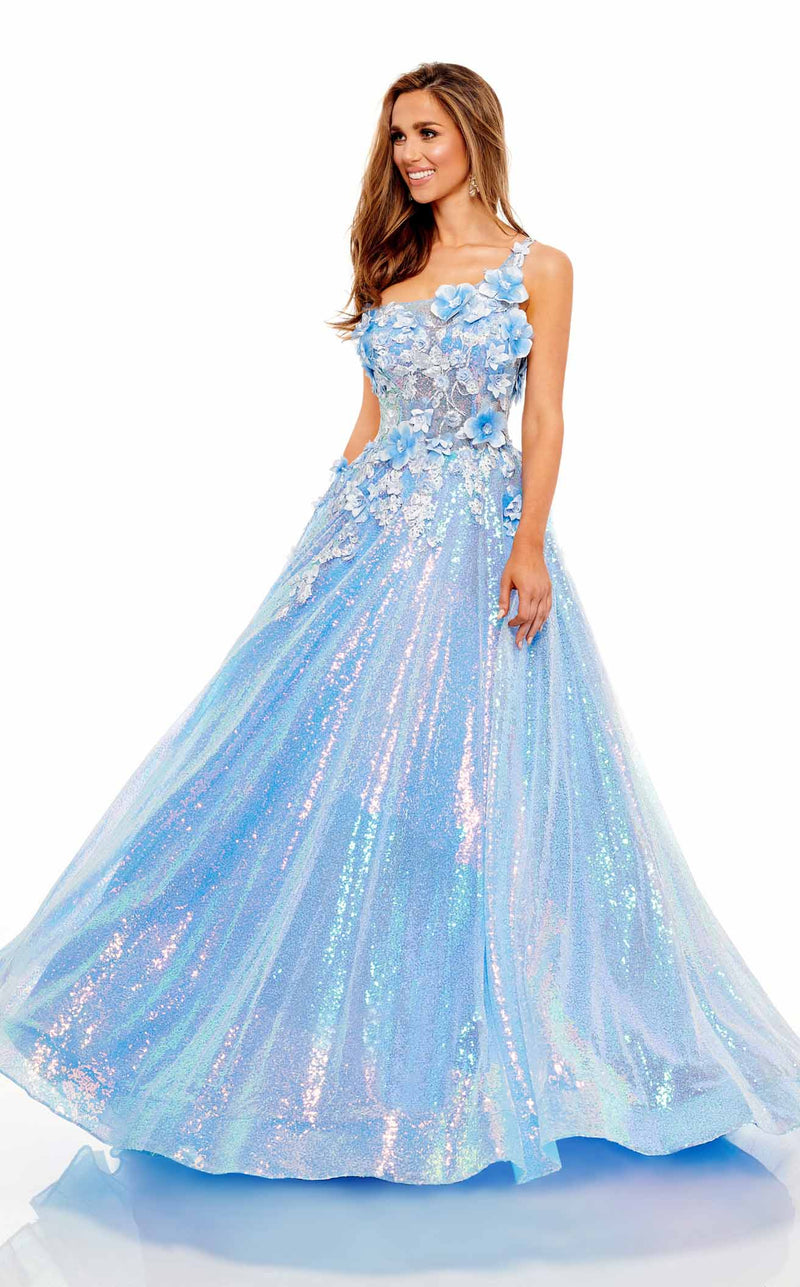 Rachel Allan 70267 Dress Periwinkle