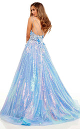 3 of 4 Rachel Allan 70267 Dress Periwinkle