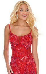 6 of 8 Rachel Allan 7027 Dress Red