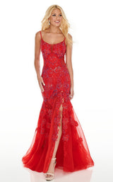 2 of 8 Rachel Allan 7027 Dress Red