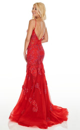 4 of 8 Rachel Allan 7027 Dress Red