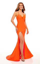 1 of 8 Rachel Allan 70271 Dress Tangerine