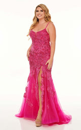 1 of 4 Rachel Allan 7027W Dress Fuchsia