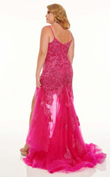 3 of 4 Rachel Allan 7027W Dress Fuchsia