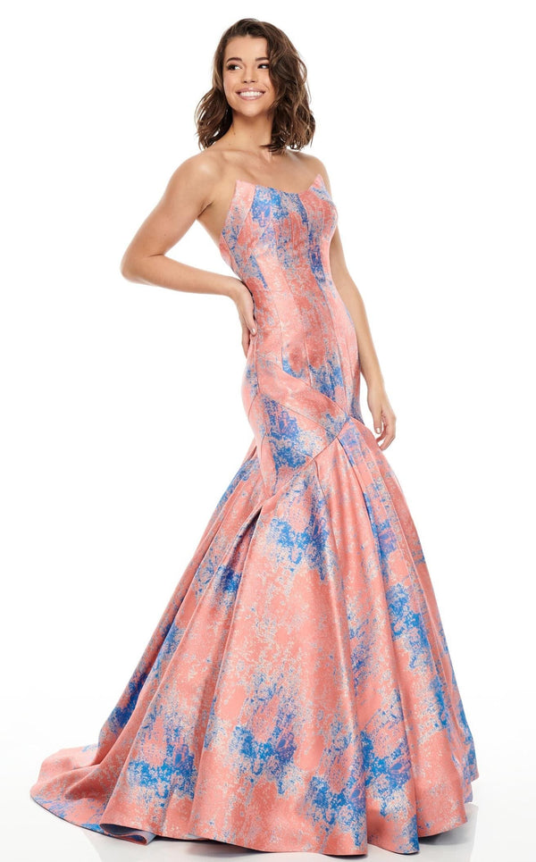 Rachel Allan 7032 Dress Coral