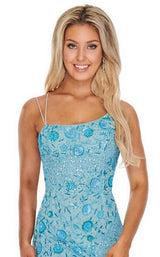 5 of 8 Rachel Allan 7033 Dress Aqua