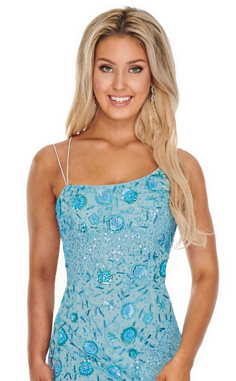 Rachel Allan 7033 Dress Aqua