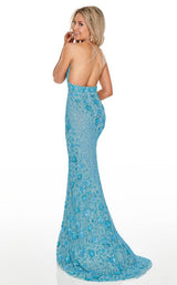 3 of 8 Rachel Allan 7033 Dress Aqua