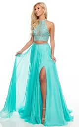 1 of 12 Rachel Allan 7034 Dress Aqua