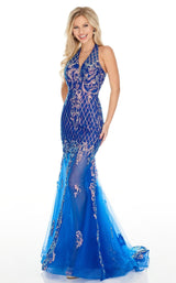 2 of 12 Rachel Allan 7035 Dress Royal-Iridescent