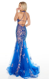 5 of 12 Rachel Allan 7035 Dress Royal-Iridescent