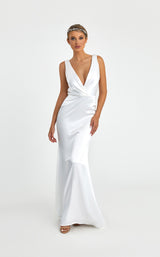 1 of 4 Nicole Bakti 7035 Dress Ivory