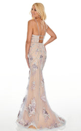 3 of 8 Rachel Allan 7036 Dress Lilac-Nude