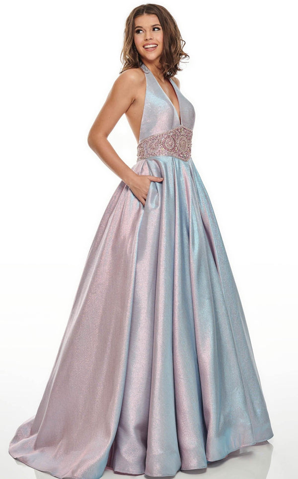 Rachel Allan 7037 Dress Blueberry