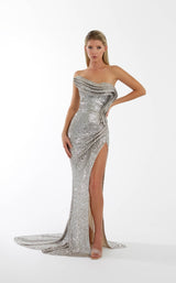 2 of 7 Nicole Bakti 7038 Dress Silver