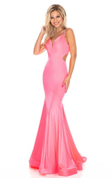 1 of 16 Rachel Allan 7042 Dress Flamingo