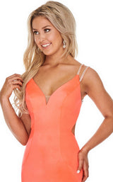 10 of 16 Rachel Allan 7042 Dress Hot-Coral