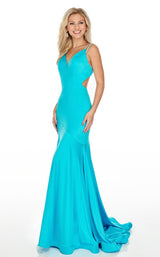 4 of 16 Rachel Allan 7042 Dress Turquoise