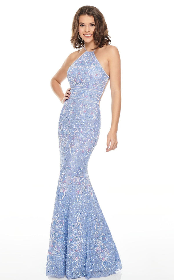 Rachel Allan 7043 Dress Powder-Blue