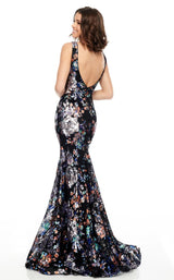 3 of 8 Rachel Allan 7045 Dress Black-Multi